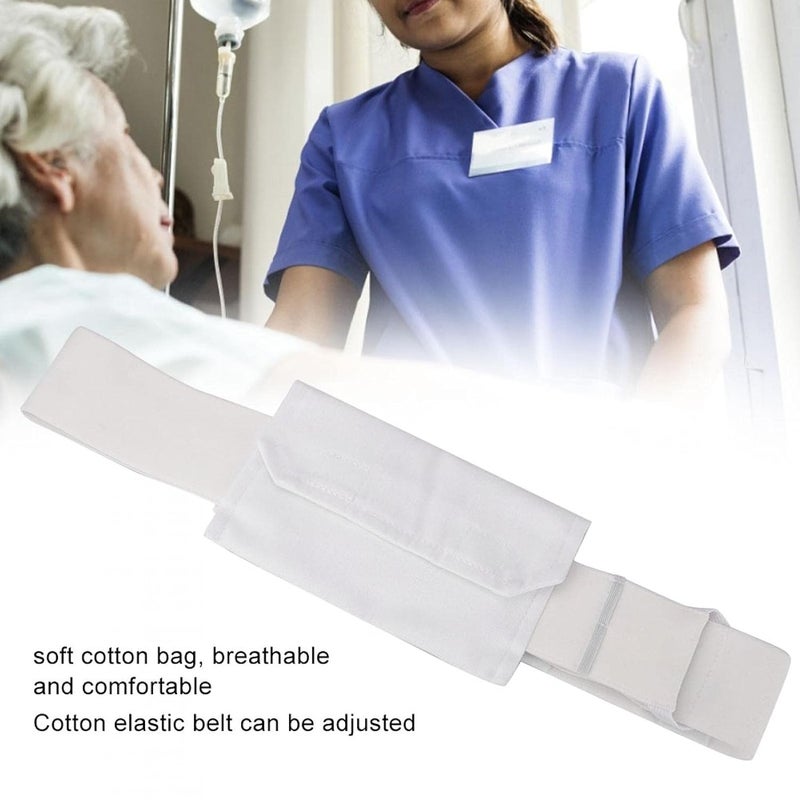 woobles Peritoneal Holder Belt, Dialys Catheter Belt Peritoneal Tube Protection Belt Catheter Pd Dialysis Belt Pads Drainage[White] - Image 2